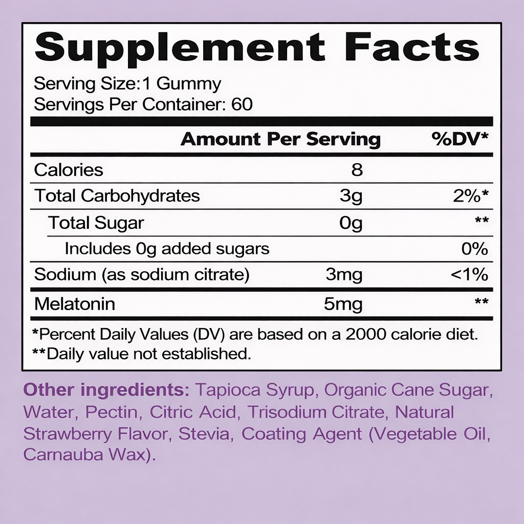 Melatonin Gummies 5mg – Sleep & Evening Reset