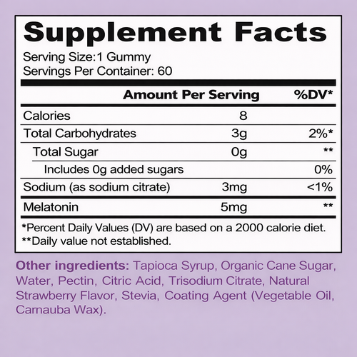 Melatonin Gummies 5mg – Sleep & Evening Reset